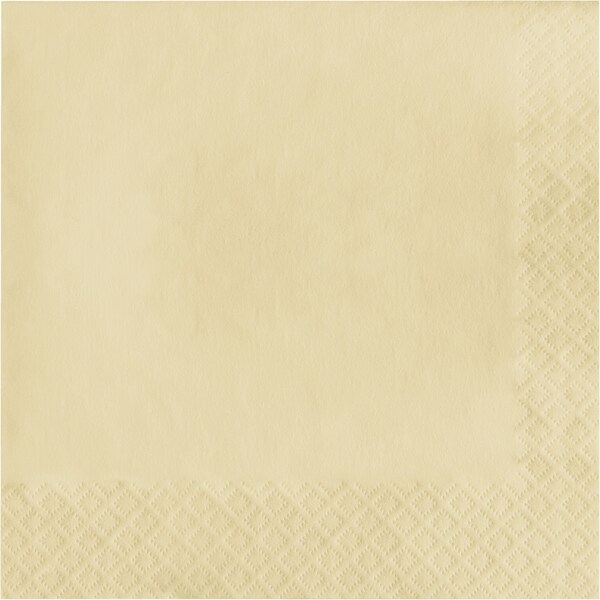 Touch Of Color Ivory Napkins 3 ply, 6.5", 500PK - 58161B