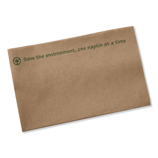 Tork Tork Xpressnap Natural Environmental Print Napkin N4, Recycled 1-ply, 8.5 x 13", 12 x 500 napkins - 908EX