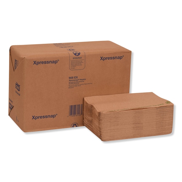 Tork Tork Xpressnap Natural Environmental Print Napkin N4, Recycled 1-ply, 8.5 x 13", 12 x 500 napkins - 908EX