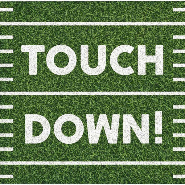Creative Converting 5" Football Fun Touchdown Beverage Napkins PK192, 192PK - 359345