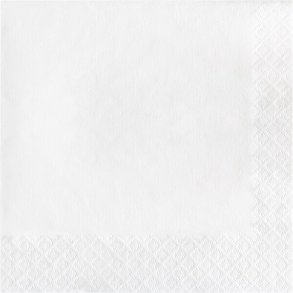 Touch Of Color White Napkins 3 ply, 6.5", 500PK - 58000B