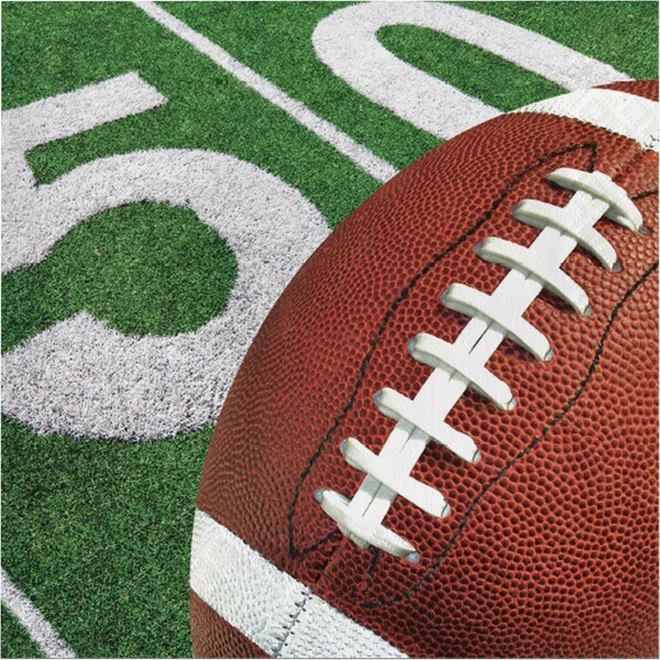 Creative Converting Football Party Napkins, 6.5", 192PK - 331931