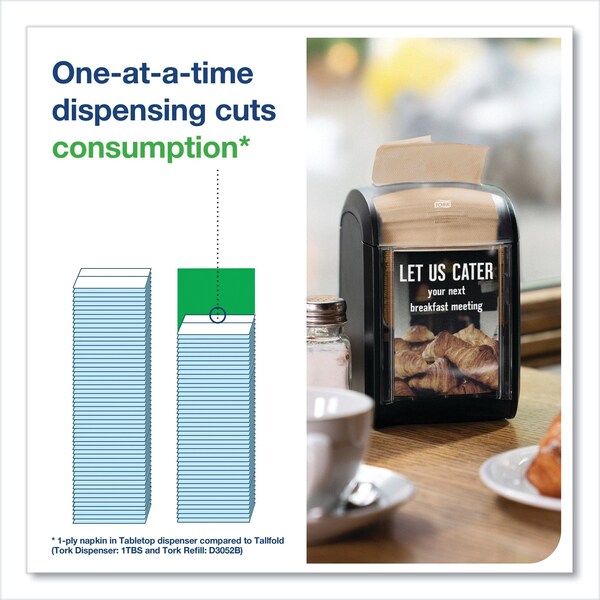 Tork Tork Xpressnap Fit Natural Dispenser Napkin N14, Compostable 2-ply, 36 packs x 120 napkins, DX806E - DX806E