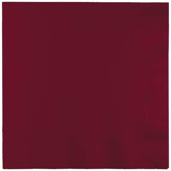 Touch Of Color Burgundy Dinner Napkins 3 ply, 8.5"x8", 250PK - 593122B