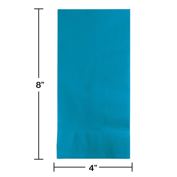 Touch Of Color 4" x 8" Turquoise Blue Dinner Napkins 600 PK - 673131B