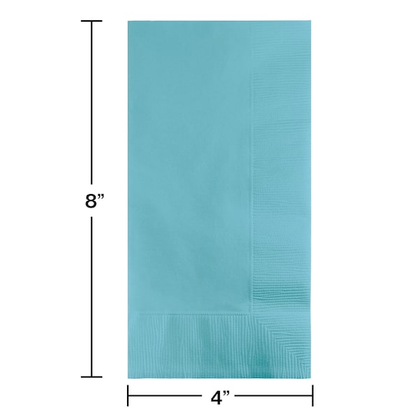 Touch Of Color 4" x 8" Pastel Blue Dinner Napkins 600 PK - 67157B