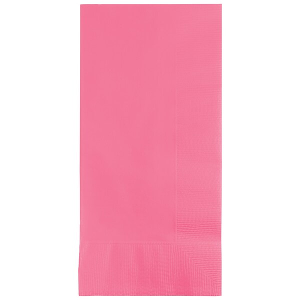 Touch Of Color 4" x 8" Candy Pink Dinner Napkins 600 PK - 673042B