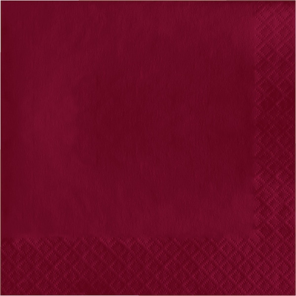 Touch Of Color Burgundy Napkins 3 ply, 6.5", 500PK - 583122B