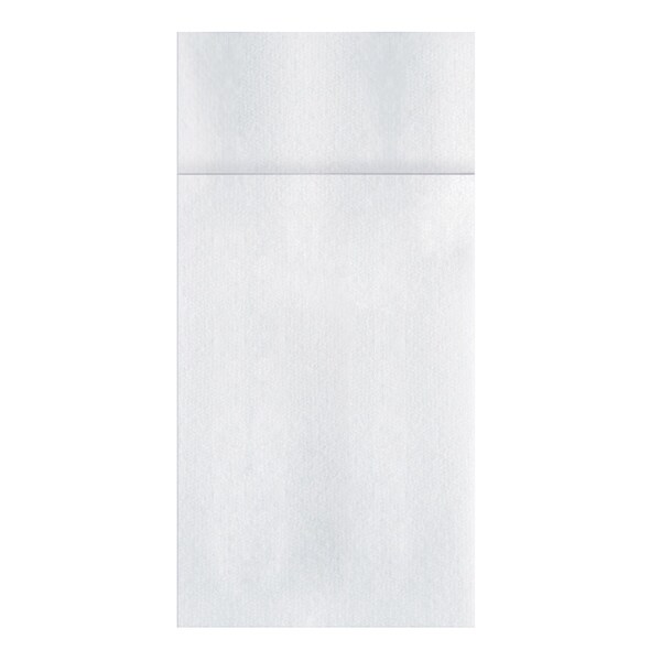 Linen-Like 8.5" x 4.25" Linen-Like Quickset White Dinner Napkins 300 PK - 066033