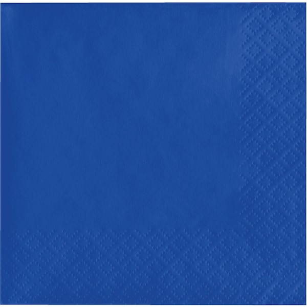 Touch Of Color Cobalt Blue Beverage Napkins, 5"x5", 600PK - 803147B