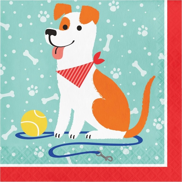 Omg Dog Party Napkins, 16PK - OM3526861
