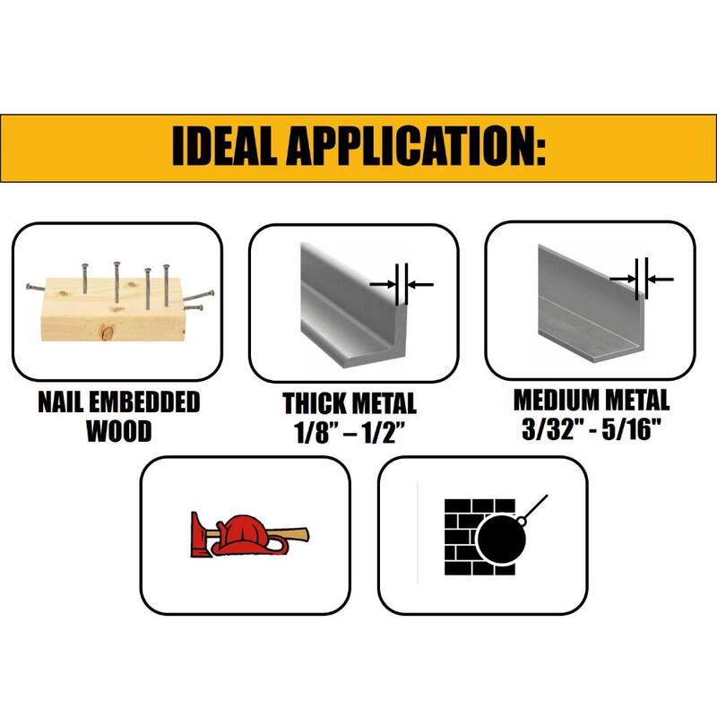 DEWALT 6 pulgadas 6 TPI Taper Back Bi-Metal Hoja de sierra reciprocante (paquete de 5) - DW4802
