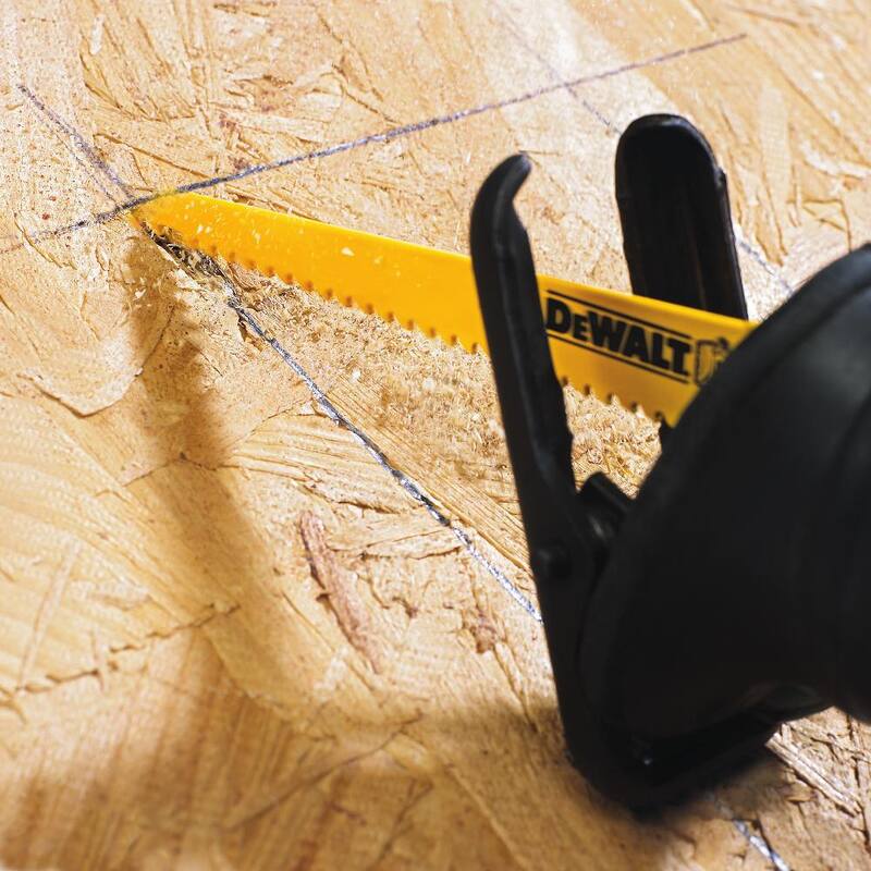 DEWALT 6 pulgadas 6 TPI Taper Back Bi-Metal Hoja de sierra reciprocante (paquete de 5) - DW4802