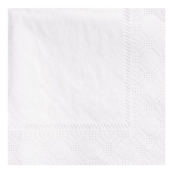 Hoffmaster 9.5 in. X 9.5 in. White Beverage Na in 2-Ply 1/4 Fold Regal Emboss 2, 250PK - 180300