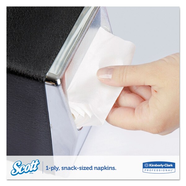 Scott Low-Fold Dispenser Napkins, 1-Ply, 12 in. x 7 in., White, 250/Pack, 32 Packs/Carton, 8000PK - KCC 98720
