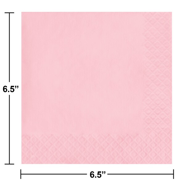 Touch Of Color Classic Pink Napkins 3 ply, 6.5", 500PK - 58158B