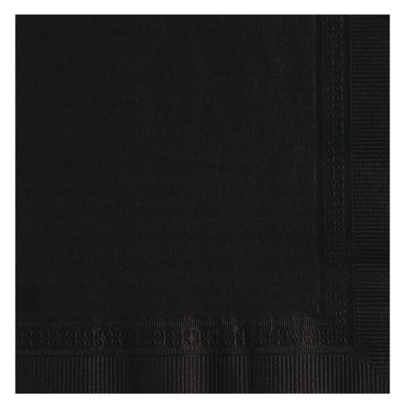 Lapaco Lapaco 10"x10" 1/4 Fold 2 Ply Black Beverage Napkin, PK1000 - 501-116