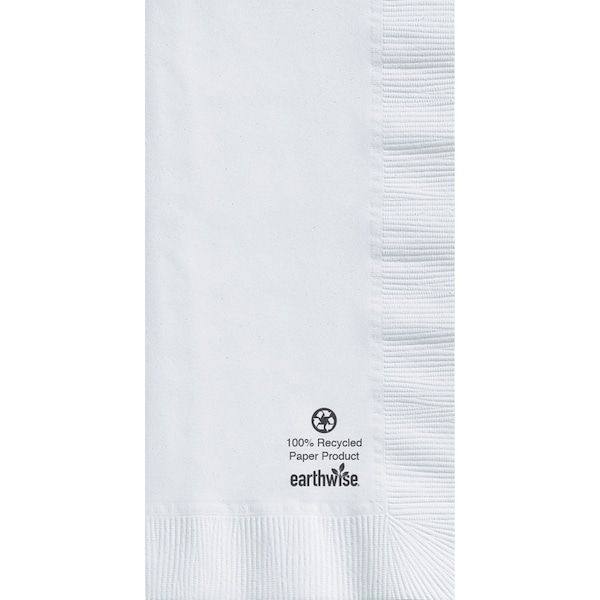 Hoffmaster 7.5" x 4.25" EarthWise Coin Embossed White Dinner Napkins 1000 PK - 084250