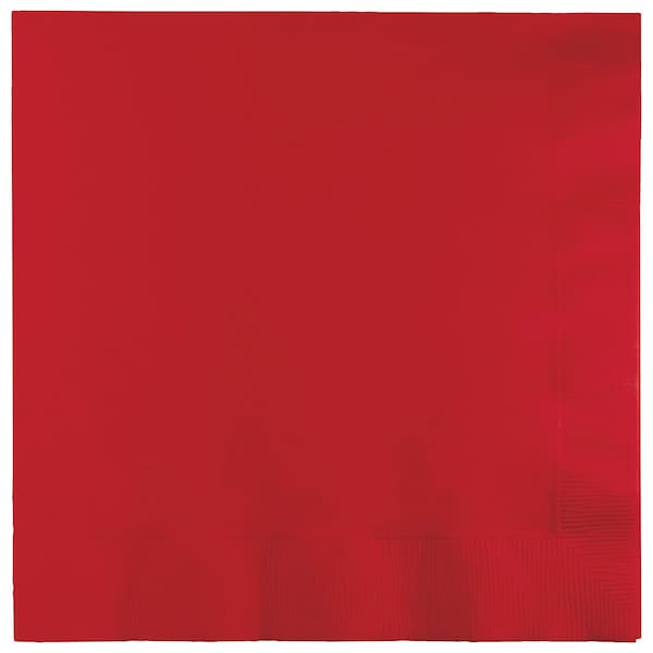 Touch Of Color Classic Red Dinner Napkins 3 ply, 8.5"x8", 250PK - 591031B