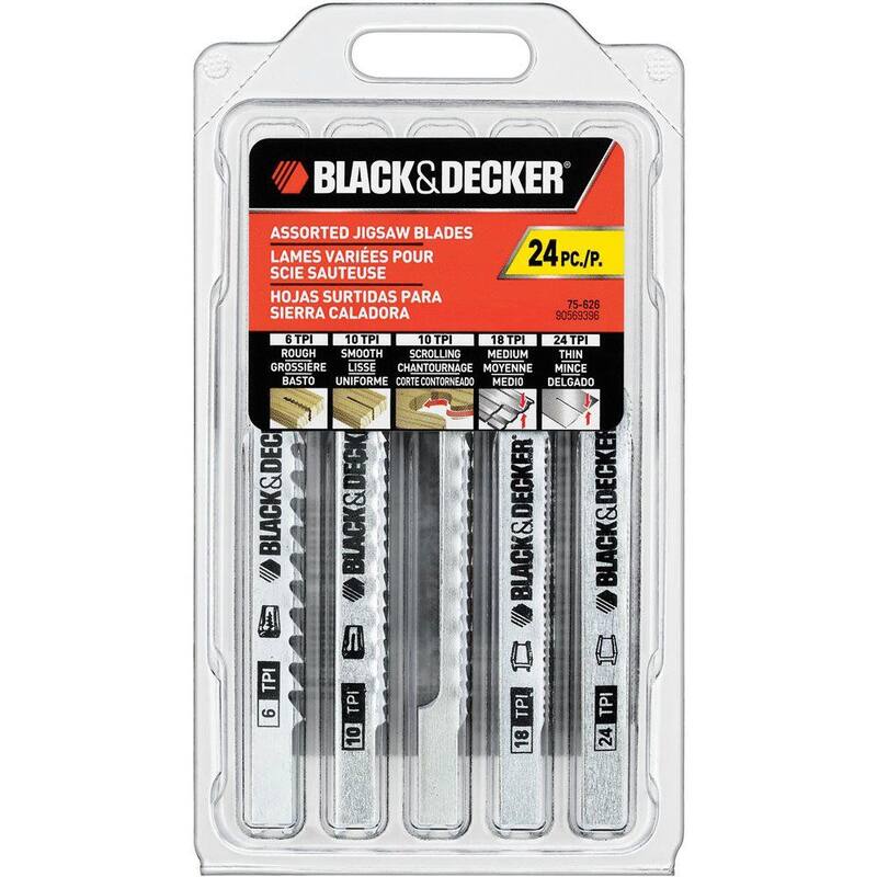 Set de hojas de sierra de calar surtidas de BLACK+DECKER (24 piezas) - 75-626