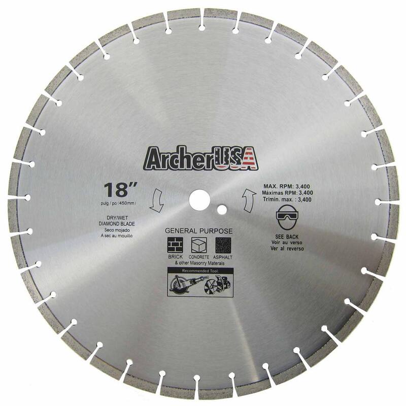 Archer USA Disco de Diamante de 18 pulgadas para Uso General - LWGP18