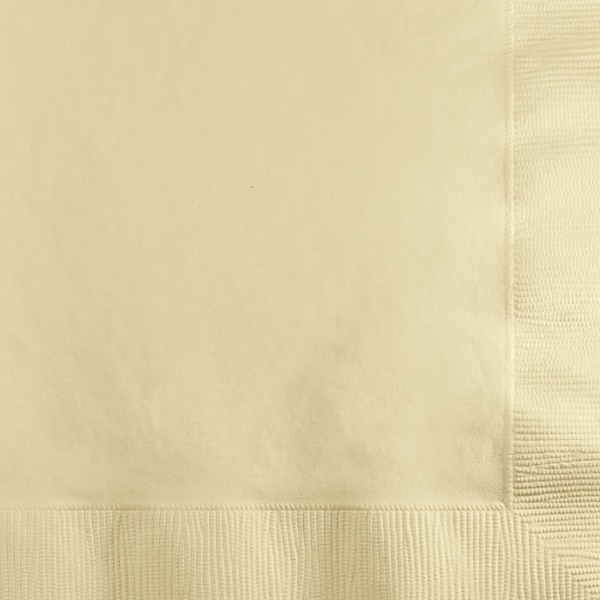 Touch Of Color Ivory Beverage Napkins, 5"x5", 600PK - 80161B