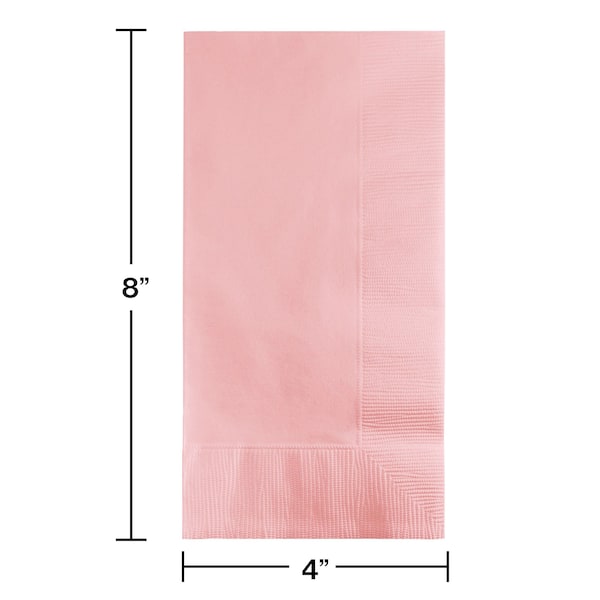 Touch Of Color 4" x 8" Classic Pink Dinner Napkins 600 PK - 67158B