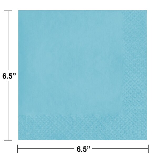 Touch Of Color 6.5" x 6.5" Pastel Blue Napkins 600 PK - 139179135