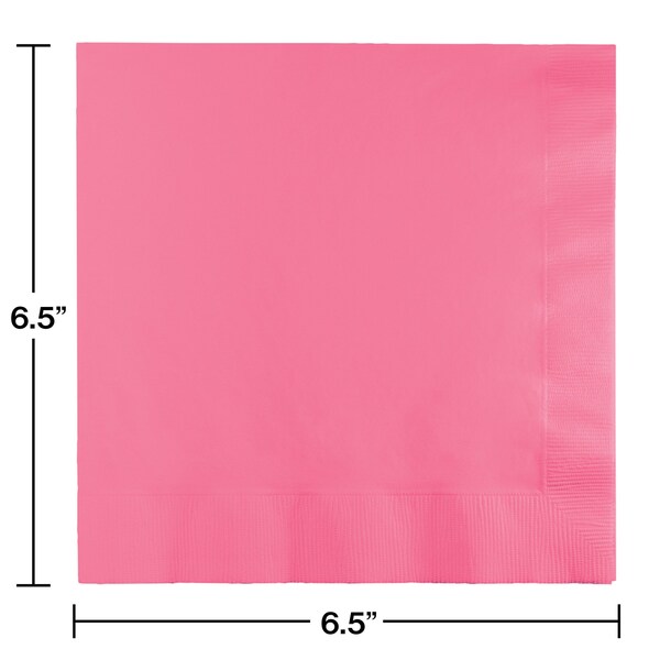 Touch Of Color 6.5" x 6.5" Candy Pink Napkins 600 PK - 663042B