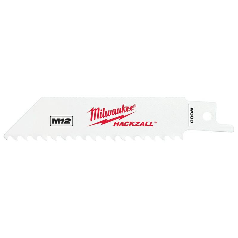 Hoja de sierra alternante HACKZALL para corte de madera de 4 pulgadas y 5 TPI de Milwaukee (Paquete de 5) - 49-00-5460