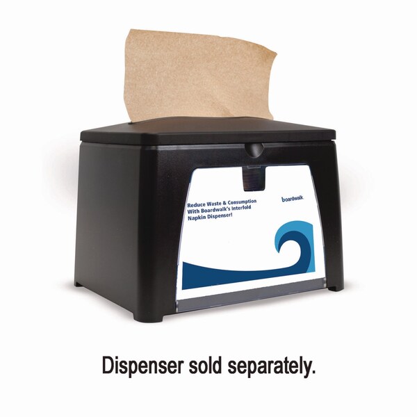 Boardwalk Interfold Napkins, 1-Ply, 8.8in x 6.3in, Kraft, 6000PK - BWK6000INTK