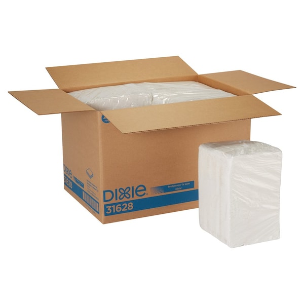 Dixie Paper Dinner Napkins, 2Ply, 1/4 Fold, PK8 - 31628
