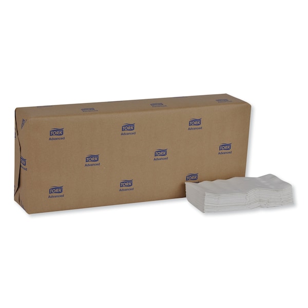 Tork Tork White Dinner Napkin, Advanced, 1/8 Fold 2-ply, 15" x 16.25", 8 x 375 napkins, NP310A - NP310A