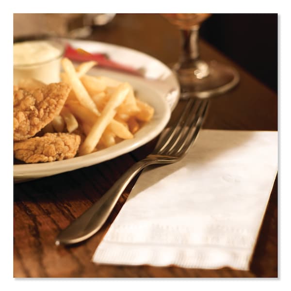 Tork Tork White Dinner Napkin, Advanced, 1/8 Fold 2-ply, 15" x 16.25", 8 x 375 napkins, NP310A - NP310A