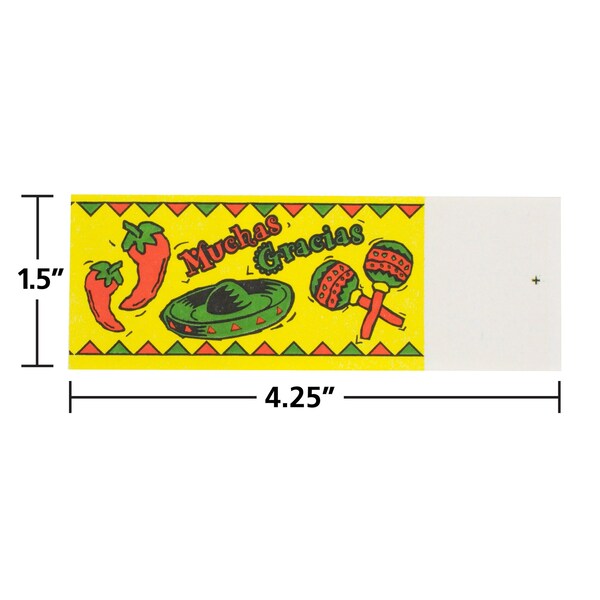 Hoffmaster 1.5" x 4.25" Mexican Fiesta Adhesive Napkin Bands PK 4000 PK - 883121