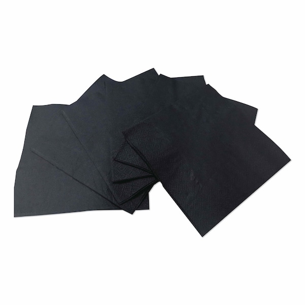Gen Cocktail Napkins, 2-Ply, 9w x 9d, Black, PK2000 - 1402