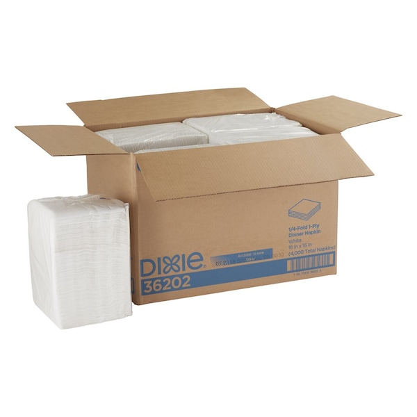 Acclaim Paper Dinner Napkins, 1Ply, 1/4 Fold, PK8 - 36202