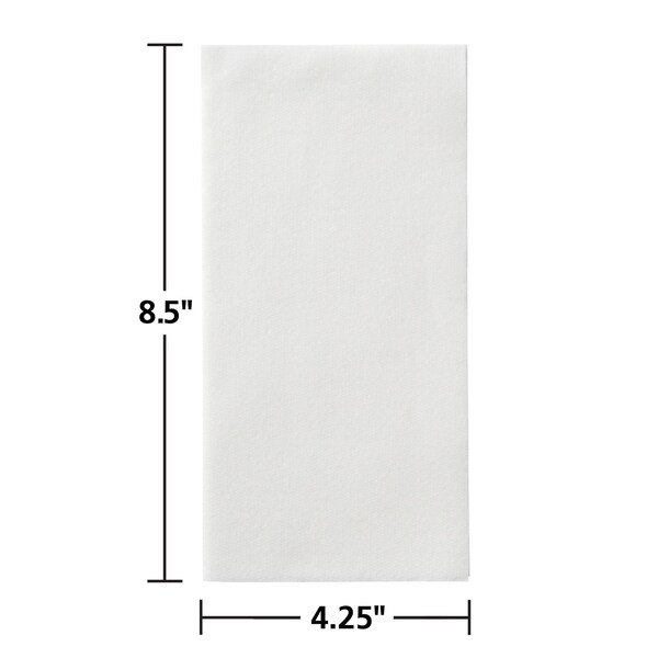Linen-Like 8.5" x 4.25" Linen-Like White Dinner Napkins 300 PK - 120060
