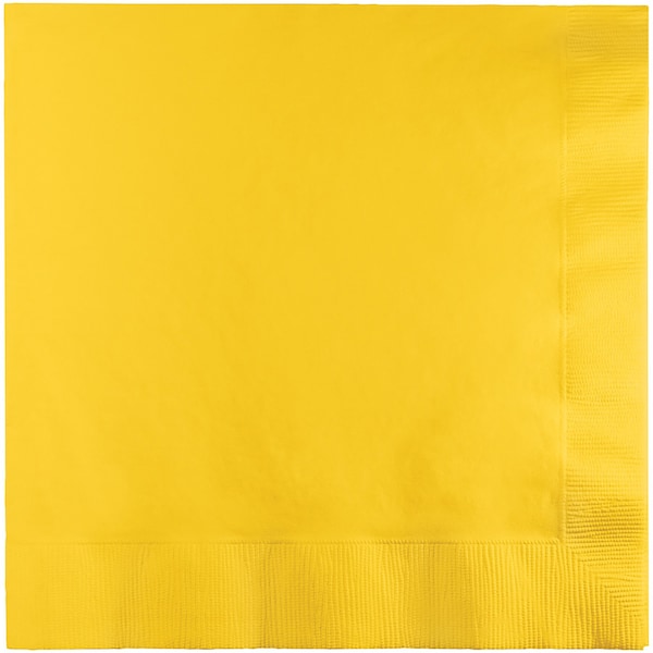 Touch Of Color School Bus Yellow Napkins 3 ply, 6.5", 500PK - 581021B