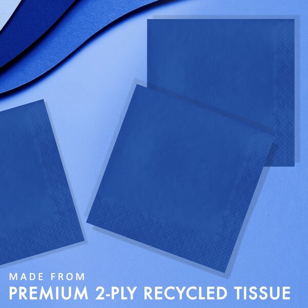 Touch Of Color 6.5" x 6.5" Cobalt Blue Napkins 600 PK - 663147B