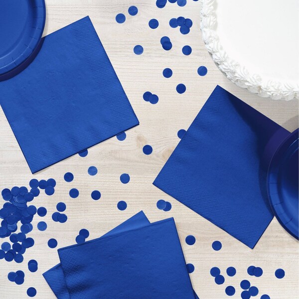 Touch Of Color 6.5" x 6.5" Cobalt Blue Napkins 600 PK - 663147B