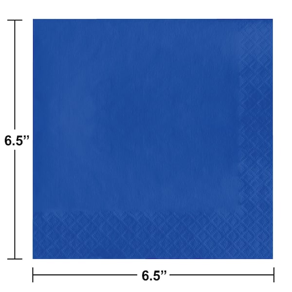 Touch Of Color 6.5" x 6.5" Cobalt Blue Napkins 600 PK - 663147B