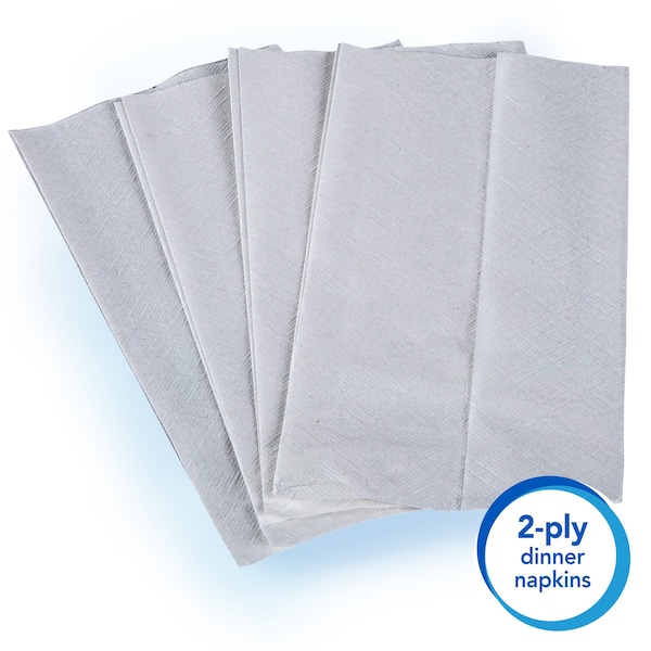 Kimberly-Clark Professional Paper DinNapk Dispos WHT 1/8Fold 2Ply 12x13 375 Npk/Pk 16/Cs - 98740