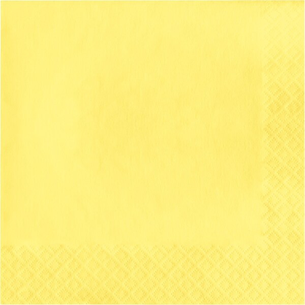 Touch Of Color 6.5" x 6.5" Mimosa Yellow Napkins 600 PK - 139180135