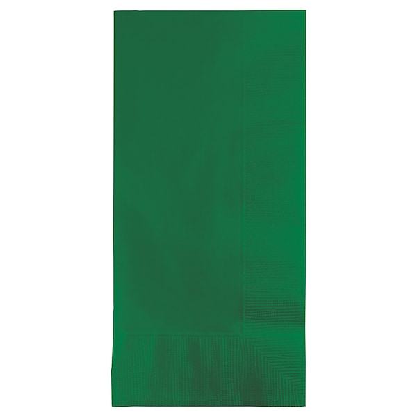 Touch Of Color 4" x 8" Emerald Green Dinner Napkins 600 PK - 67112B