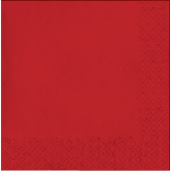 Touch Of Color Classic Red Napkins 3 ply, 6.5", 500PK - 581031B