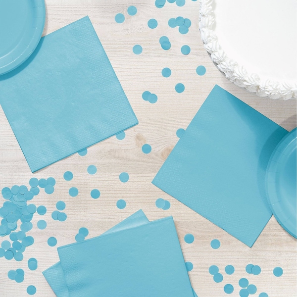 Touch Of Color Pastel Blue Napkins 3 ply, 6.5", 500PK - 58157B