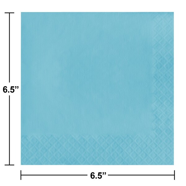Touch Of Color Pastel Blue Napkins 3 ply, 6.5", 500PK - 58157B