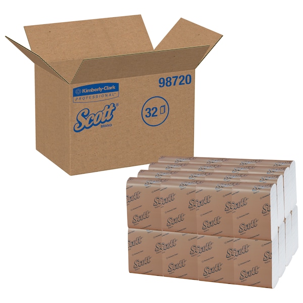 Kimberly-Clark Professional LowFold Paper Napkin Dispos SnackSized 1Ply 250 Npk/Pk 32/Cs - 98720
