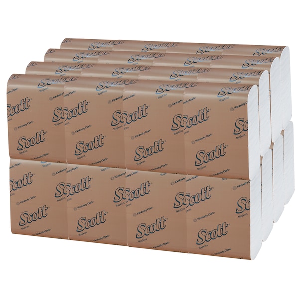 Kimberly-Clark Professional LowFold Paper Napkin Dispos SnackSized 1Ply 250 Npk/Pk 32/Cs - 98720